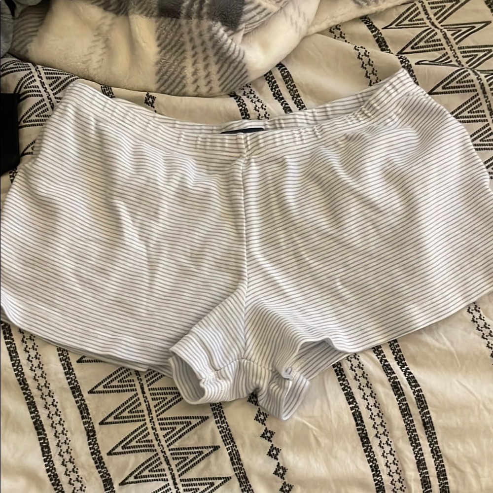Brandy Melville Blue and White Striped Shorts